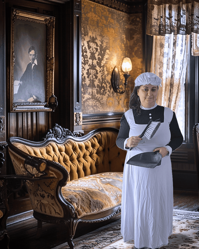 Victoriaanse meid personage voor themafeest